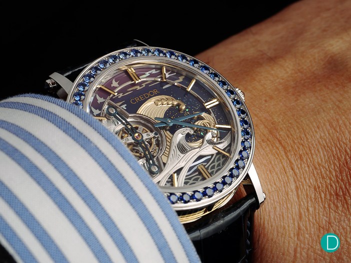 On the wrist.